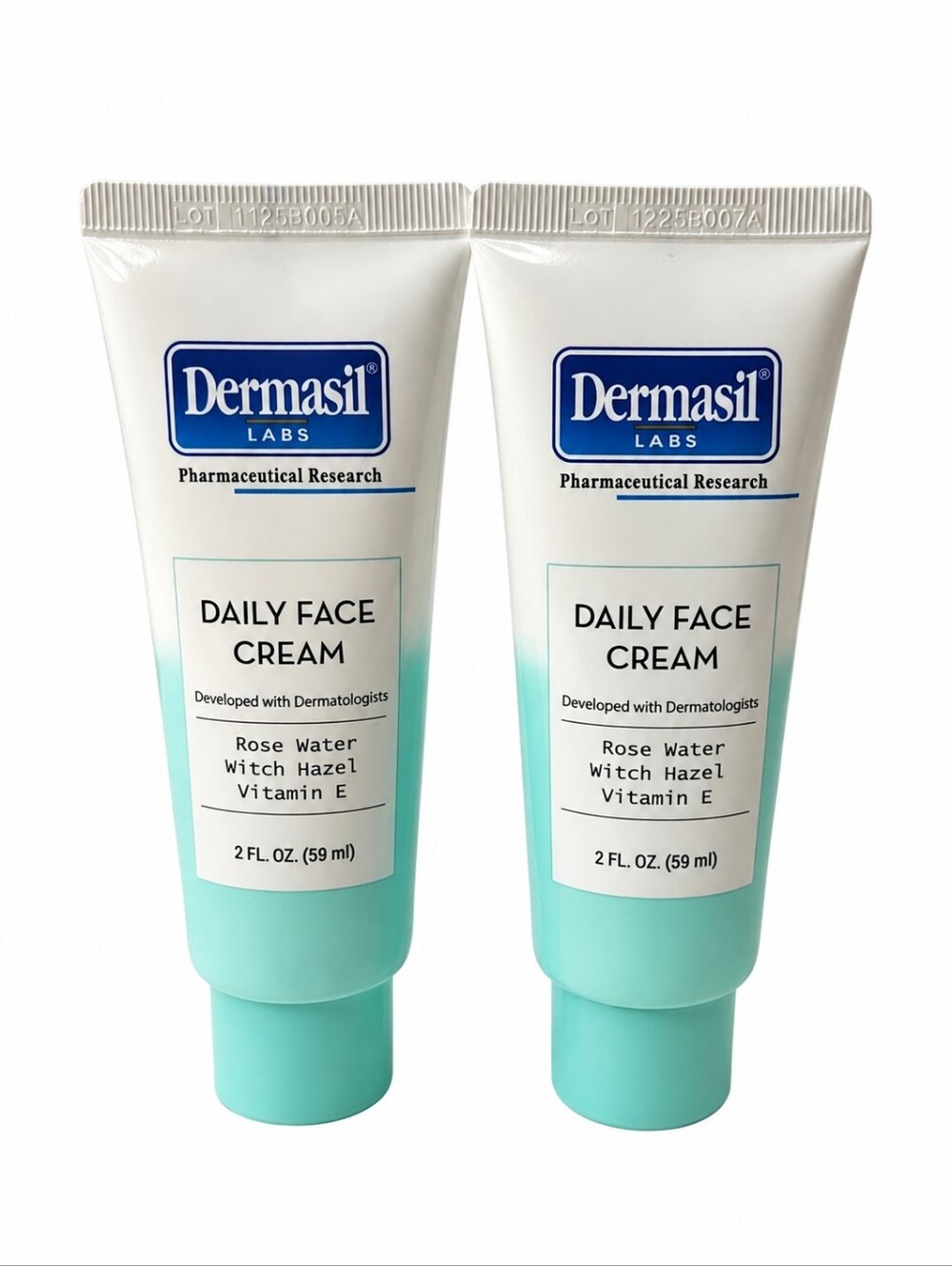 Daily Face Cream - Rose Water, Witch Hazel & Vitamin E 2-Pack